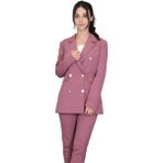 Erkek Yaka Kuruvaze Blazer Ceket-Rose - 38