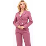 Erkek Yaka Kuruvaze Kısa Ceket-Rose - 34