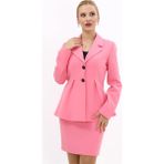 Erkek Yaka Önleri Pileli Ceket-Pembe - 34