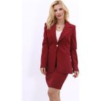 Erkek Yaka Tek Düğmeli Klasik Ceket-Bordo - 36
