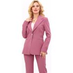 Erkek Yaka Tek Düğmeli Klasik Ceket-Rose - 38