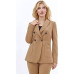 Erkek Yaka Torba Cepli Klasik Ceket-Camel - 44