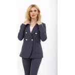 Erkek Yaka Torba Cepli Klasik Ceket-Füme - 34