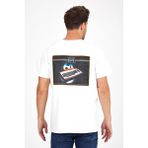 Erkek Yapay Zeka Tasarım Sırt Aplike Özel Baskılı %100 Pamuklu Penye Regular Fit T-Shirt (KOMODOR64) - Beyaz - XL