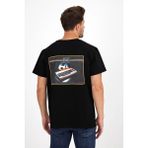 Erkek Yapay Zeka Tasarım Sırt Aplike Özel Baskılı %100 Pamuklu Penye Regular Fit T-Shirt (KOMODOR64) - Siyah - XL