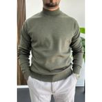 Erkek Yarım Balıkçı Normal Kalıp Kazak Yeşil EDW409