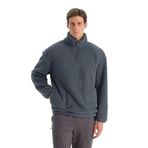 ERKEK YARIM FERMUARLI SWEATSHIRT Füme