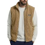 Erkek Yelek İçi Şardonlu Sherpa Peluş Yelek Tam Fermuarlı Cepli Kuzu Outdoor Yelek Bej XL