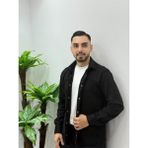 Erkek Yeni Sezon Süet Çıt Çıtlı Ceket Gömlek - Siyah - 2XL