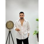 Erkek Yeni Sezon Ütü Gerektirmeyen Krinkıl Gömlek - Beyaz - XL