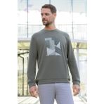 Erkek Yeşil Trend Bisiklet Yaka Sweat-Shirt