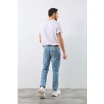 Erkek Yirtik Detayli Jean Pantolon