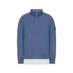 Erkek Yüksek Yaka Regular Fit Fermuarlı İç Cepli Uzun Kollu Mavi Ceket 50553625-468