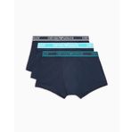 Erkek Yumuşak Pamuk İçerikli Elastik Marka Logo Bantlı 3'lü Lacivert Boxer EM000259 AF10779-MB139
