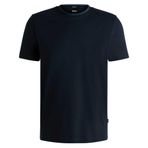 Erkek Yumuşak Pamuklu Dar Kesim Yuvarlak Yaka Kısa Kollu Lacivert T-Shirt 50531793-404