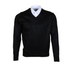 Erkek Yünlü Kazak V Yaka Normal Klasik Kesim Siyah RAR00378 Siyah 2XL