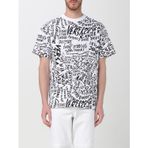 Erkek Yuvarlak Yaka Logo Baskılı Kısa Kollu Beyaz-Siyah T-Shirt 78GAH6R0JS440-L02