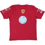 Erkek Yuvarlak Yakalı Ferrari Yazılı Baskılı Kısa Kollu Kırmızı Tişört Ety-Frhp - 3XL