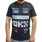 Erkek Yuvarlak Yakalı Yazılı Baskılı Kısa Kollu Siyah Tişört Ety-And - XL