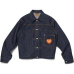Erkek Zipperlı Denim Iş Ceket - Kahverengi, Doğru Bedende, Makinede Yıkanabilir - S