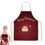 Erkekler İçin Noel Baba Önlüğü, Kadınlar İçin Noel Baba Önlükleri, Noel Tarzı Kırmızı Önlükler, 25.5X20.8 Noel Dekorlu Önlük, Noel Tatili Önlüğü, Yemek Hazırlamak İçin Pişirme Malzemeleri