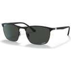 Erkekler İçin Ray-Ban RB3686 57 186/K8 Güneş Gözlüğü Metal Çerçeve Polarize ve UV Koruma - Siyah