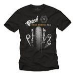 Erkekler için Vintage Motosiklet Tişörtü MACH 4 Siyah Beden XXXXXL