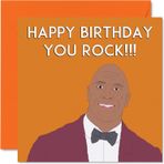 Erkekler ve kadınlar için eğlenceli doğum günü kartı – You Rock! – Arkadaş, iş arkadaşı, teyze, amca, erkek kardeş, kız kardeş, anne, baba, oğul, kız, 40, 50. tebrik kartı