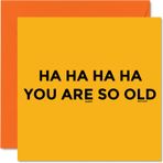Erkekler ve kadınlar için eğlenceli doğum günü kartları – You Are So Old – anne, baba, erkek kardeş, kız kardeş, oğul, kız evlat için kaba doğum günü kartı, 145 mm x 145 mm, Joke Humor 30. 40. 50. doğum günü