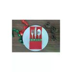 erkoç store Koleksiyon 01 Yılbaşı Sofra Dekoru, Çatal Bıçak Kaşık Sunum Kılıfı, Keçeden 6 Lı Yeni TYBHP5OAX182LK9B64