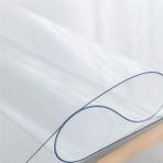 Erksolhome Şeffaf 1,4 Mm Yuvarlak Kalın Pvc Masa Örtüsü Koruyucu - 60 x 60 cm