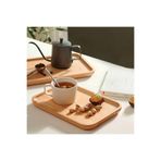 ERKUGO 2 Adet Bambu Dikdörtgen Servis Tabağı, Sunum Seti (30x20 cm) Bambu 30 x 20