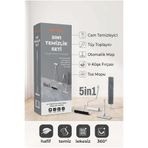 ERKUGO 5'i 1 Arada Temizlik Seti | Otomatik Mop, Cam Silme Aparatı, Tüy Toplayıcı Rulo, V Köşe Fırçası ve Mikrofiber Toz Mopu | 360° Döner Başlıklı Çok Amaçlı Ev Temizlik Seti, Click Mop, Tüy Toplama