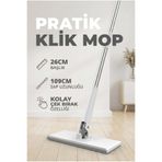ERKUGO Click Mop, Easy Mop Pratik Temizlik Seti El Değmeden Bez Tak Çıkar Mop, Kullan At Bez Uyumlu Otomatik Paspas, 180° Döner Başlıklı Yer Silme Aparatı, Parke Cam Fayans Mermer Ahşap Temizleyici