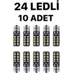 Erlight T10 Dipsiz (10 Adet) W5W 24 Ledli Canbus Beyaz Park Plaka Ampulü