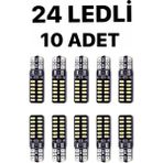 Erlight X Erlight T10 Dipsiz W5W 24 Ledli Beyaz Canbus Ampul 10 Adet Yüksek Parlaklık ve Güç Tasarrufu