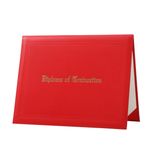 Erligo Diploma Kapağı Diploma Tutucu Sıcak Damgalama Çerçevesi Mezuniyet Dolgulu Sertifika Sahipleri Baskılı Sertifika Kapakları Lise ve Üniversite için Pürüzsüz Deri 20,5 cm x 30,5 cm (Kırmızı)