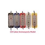 Ermelektronik 12 Volt 12 Ledli 28x48 2.4 Watt Animasyonlu Çakar Modül Kırmızı - Beyaz