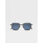 Ermenegildo Zegna (EZ0256-37V) 49 | Unisex Lacivert Güneş Gözlüğü