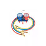 Ermiya 869221344102 İki Valfli Manifold Manometre Saat Ø60 Hortumlu Set R22, R134A, R404A Ve R410A