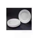 Ermiya 869MLK160417869 12 Adet Beyaz Melamin Tatlı,pasta Servis Tabağı 21 Cm Sığ Tabak