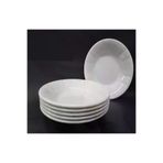 Ermiya es-8699--11--03--28 12 Adet Beyaz Oluklu Melamin Çukur Yemek Tabağı 18X3Cm Pilav, Kuru Nohut Çok Hesaplı Sulu Yemek Kabı