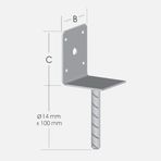 Ermo L Form Pergola Ayağı
