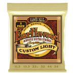 Ernie Ball Custom Light Earthwood 80/20 Bronz Akustik Gitar Telleri 11.5-54 Kalınlık - 3'lü Paket