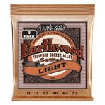 Ernie Ball Earthwood Light Fosfor Bronz Akustik Gitar Telleri 3'lü Paket - 11-52 Ölçü