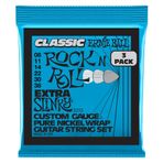 Ernie Ball Ekstra Slinky Klasik Rock and Roll Elektro Gitar Dizeleri Saf Nikel Yara 3'lü Paket Ölçer 8-38