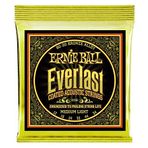 Ernie Ball Everlast Orta Hafif Kaplamalı 80/20 Bronz Akustik Gitar Telleri, Ölçü 12-54