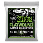Ernie Ball Normal Slinky 5-String Flatwound Elektro Gitar Telleri, Ölçü 45-130