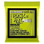 Ernie Ball Regular Slinky klasik rock 'n' roll elektro gitar telleri, saf nikel sargı, ölçü 10-46