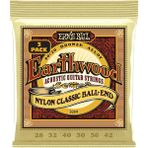Ernie Ballu Earthwood Halk Akustik Gitar Dizeleri Naylon Şeffaf Altın Tonlu Ball Sonu 80/20 Bronz 3' - Renkli